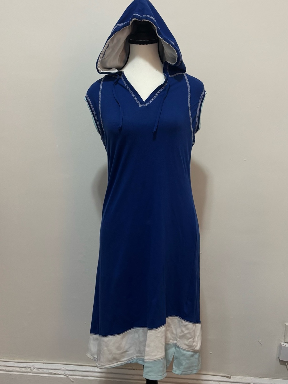 hooded vintage patchwork dress